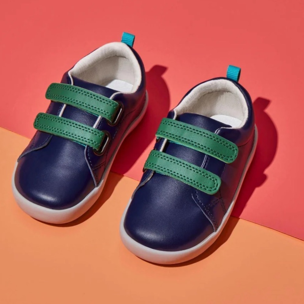 Ten Little Toddler Navy and Green Shoes Everday Original X2 Sneakers.